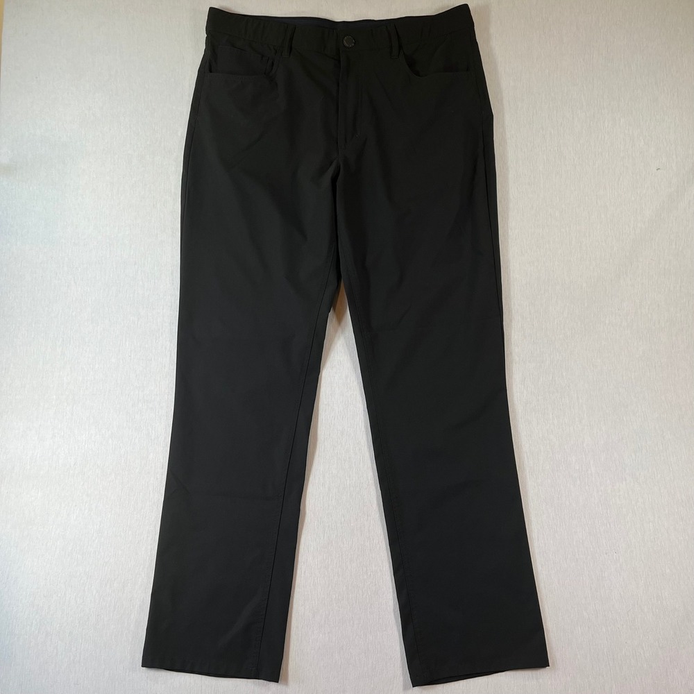 Hart Schaffner Marx Luxury Performance Pants Mens 36x32 Black 5-Pocket Chino